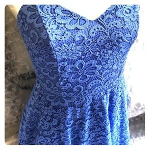 Perry Winkle Blue Floral Spring Dress